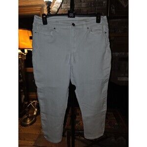 Dsquared2 Cropped Jeans Womens 16 White Stretch Slim Ankle Designer Denim